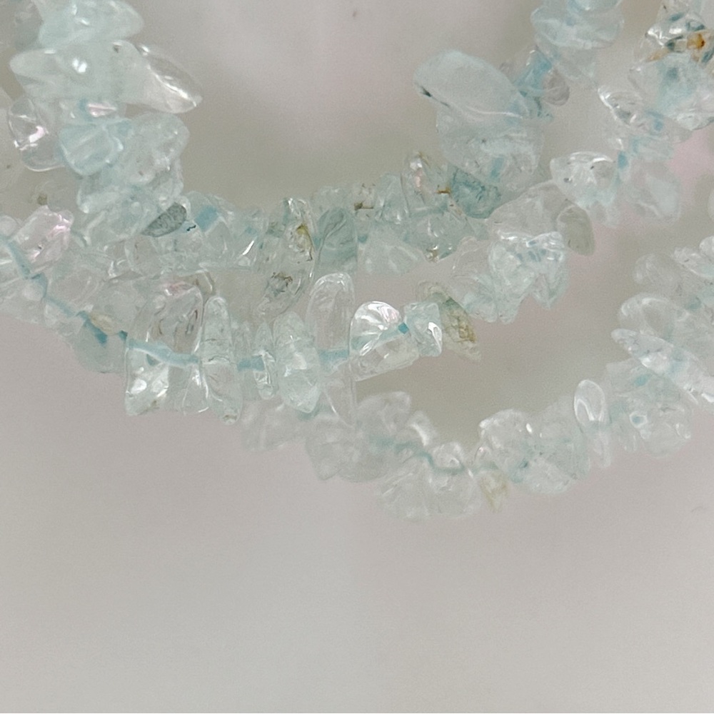 Raw Aquamarine Gemstone Necklace - Picture 4 of 11